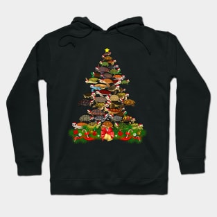 Christmas Tree Crazy Turtle Hoodie